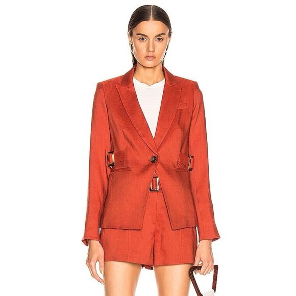 Veronica Beard Jackets & Blazers - VERONICA BEARD Baltazar Dickey Jacket Womens Blazer Clay Linen Career Size 6